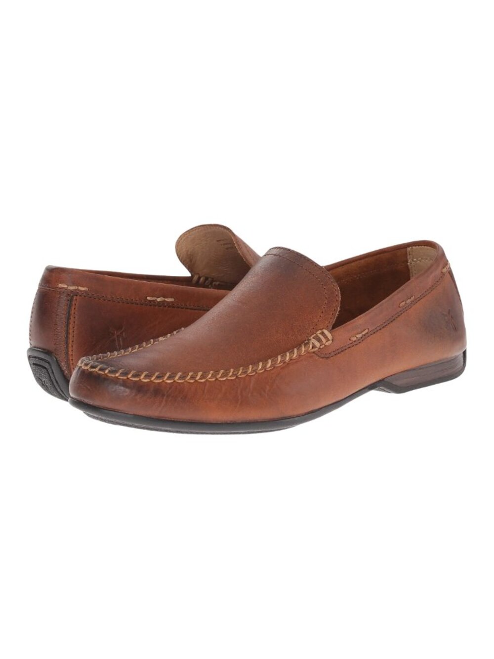 Frye Lewis Venetian Loafer in Cognac Oiled Vintage Men's 8.5